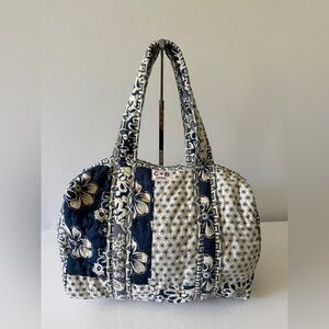 CB POSITANO Quilted Cotton Duffle  Tote Shoulder Bag